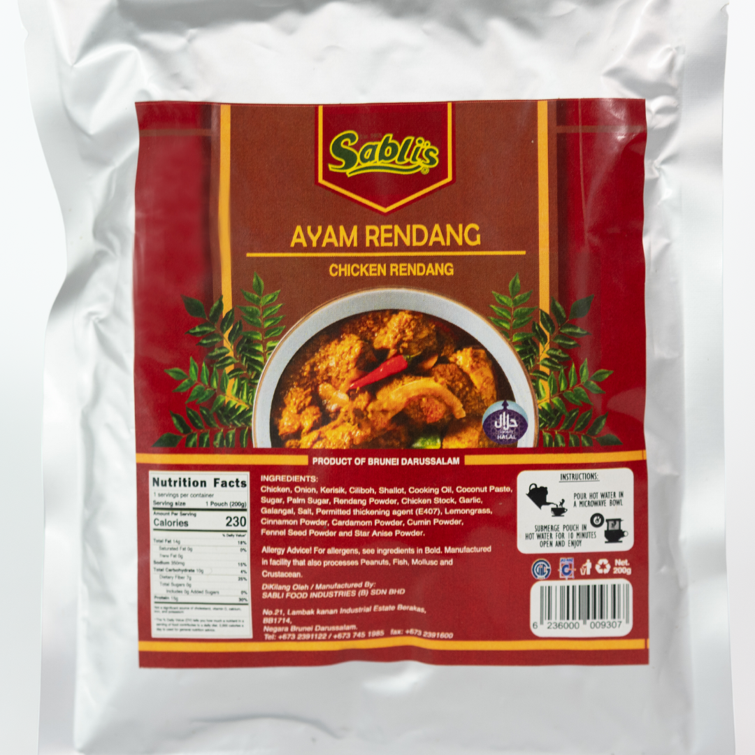 3 Chicken Rendang in pouch